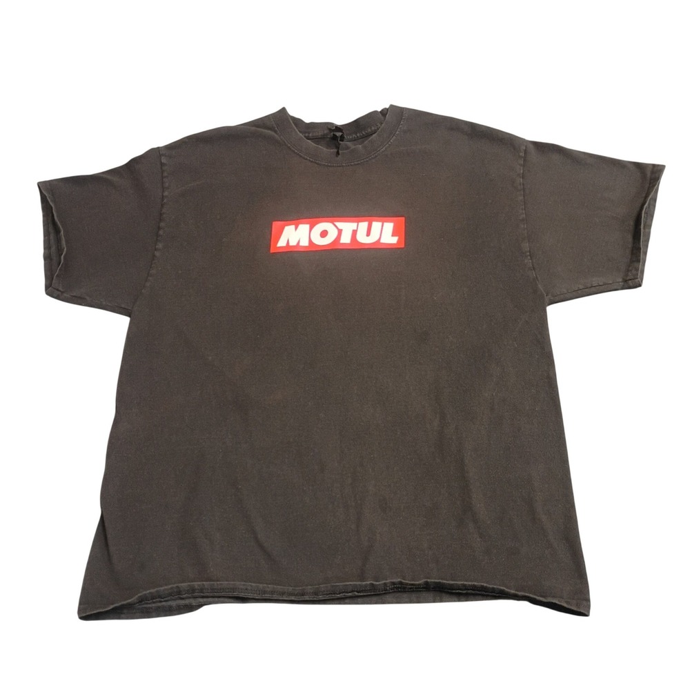 Hanes Motul Graphic T-Shirt Mens L Black Pin-up Girl Racing Automotive Tee